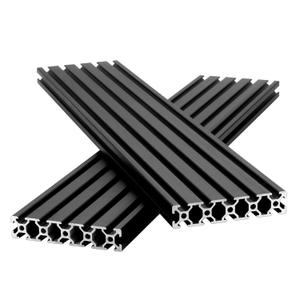 20100 T Slot Aluminum Extrusion for 3D Printer Parts and CNC DIY Black 700mmX2 (700mm(27.5''))