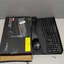 Wireless Keyboard and Mouse Combo, 2.4G Full Size Wave Keys Ergonomic Keyboard with Wrist Rest and 3-Level DPI Adjustable Wireless Ergonomic Mouse for Windows, Mac OS Desktop/Laptop/PC(Black)