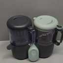 Babymoov Duo Meal Lite Food Maker - 4 in 1 Baby Food Processor with Steam Cooker, Blender, Baby Purees, Warmer and Defroster (Nutritionist Approved), Dark Grey