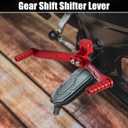 Motoforti 11mm Universal Adjustable Motorcycle Dual Way Gear Shift Lever Footrest Pedal Shifter Adapt Refit Accessories 50cc-160cc CNC Aluminum Alloy Red