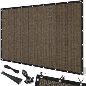 Artpuch Pergola Shade Cover with Grommets 8x10 FT 90% UV Block Outdoor Sun Shade Cloth Privacy Screen for Patio, Mocha