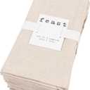 KAF Home Overbrook Chambray Dinner Napkins - Set of 8 (Beige)