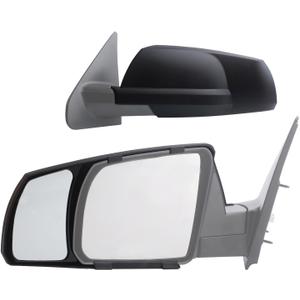 K SOURCE Snap & Zap 81300 Custom Fit Towing Mirror for 2007-2021 Tundra, 2008-2022 Sequoia, Patented