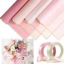 Tenare Flower Wrapping Paper and Ribbon Set 36 Sheets Bouquet Wrapping Paper Florist Supplies(Romantic Color)