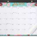 Desk Calendar 2025-2026, AgePlace Large 22" x17" Wall Calendar 2025 Covers June 2025 - December 2026, Monthly Desktop Calendar with Different Watercolor Artwork for Each Month for Home & Office School