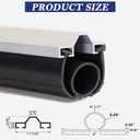 Convex Shape Aluminum Track Garage Door Seals Weather Stripping Kit (10ft, T2-003)