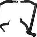 HDBUBALUS Motorcycle Saddle Bag Guards Crash Bars Fits for Harley Touring Street Glide Road King Electra Glide 2009-up Black