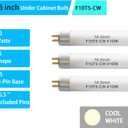 F10T5-CW 16" 4100K Fluorescent Linear Light Bulb,T5 10W Cool White Bulbs Replacement for Jasco,Philips,G5 Miniature Bipin Base(3 Pack)