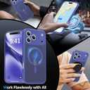 Magnetic Shockproof for iPhone 17 Pro Max Case,[Camera Protection][Compatible with Magsafe][Non-Slip][Mil-Grade Protection] Slim Translucent Matte Phone Case for iPhone 17 Pro Max,Cobalt Blue