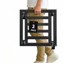 Plant Caddy with Wheels 2 Pack, 16'' Heavy Duty Metal Rolling Plant Stand