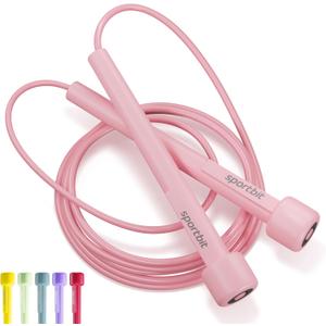 Adjustable Jump Rope for Fitness and Exercise  Skipping Rope for Cardio, Boxing, and Weight Loss  Speed Rope perfect for Men & Women (Pink)