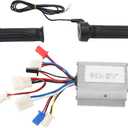 24V 250W Thumb Throttle Grip and Brush Controller, Motor Speed Controller, Universal Universal Thumb Throttle Grip Set Accessory for Electric Bike
