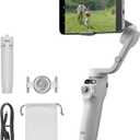 DJI Osmo Mobile 6, 3-Axis Phone Gimbal, Object Tracking, Built-in Extension Rod, Portable and Foldable, Gimbal Stabilizer for iPhone, Android, YouTube TikTok Video, Platinum Gray