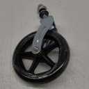 1 Set 6 Inch Rubber Front Wheels Replacement Drive with Front Fork Drive Solid Wheelchair Front Castor Wheelchair Rollers (25.00X14.50X3.70CM)