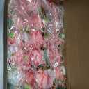 Sherr 24 Pcs Wedding Rose Wrist Corsage Wristlet Band for Bridal Bridesmaid Women Flowers Bracelets Decor Wedding Artificial Flowers for Party Prom Homecoming (Peach Pink)