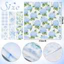 Hydrangea Floral Cloth Napkins 6 Patterns Washable Dinner Tea Party Napkins Reusable Plant Flowers Square Napkin Cotton Towel Decorative for Spring Wildflower Party(Blue Hydrangea,12 Pcs)