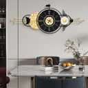 Ideal Housewarming Gift: 47x19 Inch Modern Decorative Wall Clock, Battery Operated Silent Non-Ticking Large Analog Clocks for Living Room, Bedroom, Entryway