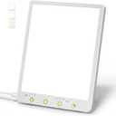 Light Therapy Lamp - 10000 Lux Therapy Light, 3 Color Temperature & Wall Mount with Memory Function, Touch Control Portable Daylight Therapy Lamp with Adjustable Brightness for Home & Office. (White)