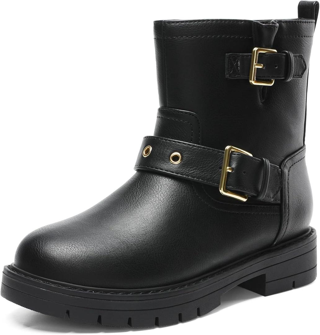 DREAM PAIRS Girls Ankle Booties Waterproof Side Zipper Boots Sdbo2305k Black Size 11 Little Kid