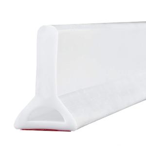 2021 Collapsible Threshold Water Dam -Bathroom Water Stopper Flood Silicone Shower Barrier Dry And Wet Separation Collapsible Shower Threshold (72 Inch)