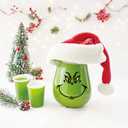 3 x Large 5 Inch Christmas Face Eyes Stickers for Crafts Vinyl Faces Pitcher Rub on Transfers Decals for Ornaments Glass Drinking Cups Wood Decorations Balls Party Supplies (face8)