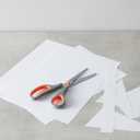 Amazon Basics Stainless Steel Scissors for Office, Crafts, Multipurpose, Sharp, Comfort Grip, PVD Coated, 3 Pack, Multicolor