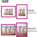 decorUhome 12x16 Picture Frame, Display 8.5x11 Certificate with Mat or 12x16 Poster without Mat, Wall Mounting Photo Frame, Magenta, 1 Pack