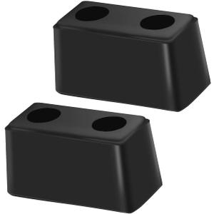 Rubber Bumper Blocks (2-Pack) - 6" x 3" x 3" Block Dock Buffers for Flatbed/Trailer/Truck/Reefer/Chassis