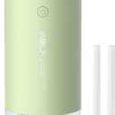 Portable Mini Humidifier, 350ml Small Cool Mist Humidifier for Plants, USB Personal Desktop Humidifier for Bedroom Car Office Travel with Auto Shut-Off & 2 Mist Modes (Green)