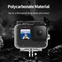 TELESIN Waterproof Housing Case for GoPro Hero 11 Hero 10 Hero 9 Underwater Diving Transparent Protective Cover Shell with Quick Release Mount