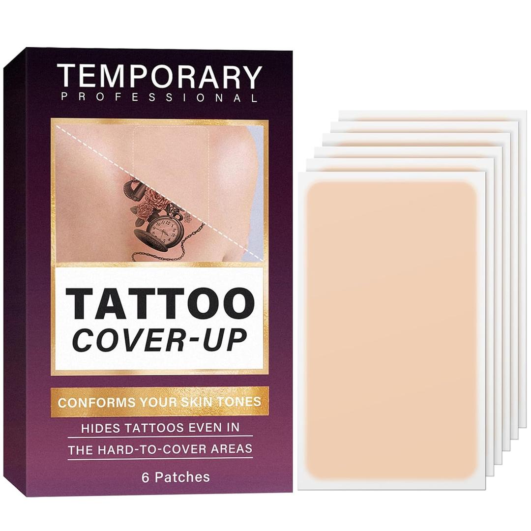 Natural Fit Tattoo Cover Up Patch,Ultra Thin Tattoo Cover Up Tape,Water Resistant and Breathable, Not Easy to Fall Off,Suitable for Tattoos and Scars (Normal)