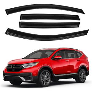 Canvcle CRV Rain Guards - Window Visors for Honda CR-V 2017-2022, Outside-Mount Tape-On Side Window Wind Deflectors for CRV Accessories, Vent Visors Shades Rainproof 4PCS