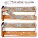 Stair Treads for Wooden Steps Indoor, 15 Pack 8" X 30" Non Slip Carpet Stair Treads with Reusable Adhesive for Kids Elders and Dogs, TPR Backing Stair Rugs Oriental Staircase Step Treads,Bohemia (Orange)