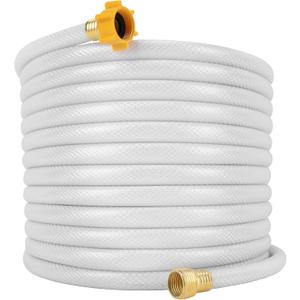 Camco TastePURE 50-Ft Water Hose - RV Drinking Water Hose Contains No Lead, No BPA & No Phthalate - Features Reinforced Design & Crafted of PVC - 1/2 Inside Diameter, Made in the USA (22753)