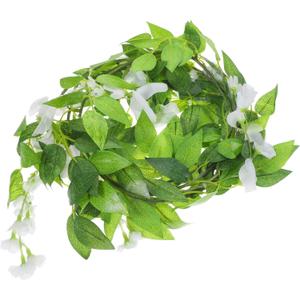 Amosfun Wedding Wisteria Vine Long Artificial Flower Garland for Decoration for Weddings Parties and Home Decor Lifelike Faux Wisteria Flower Vines Enhance Festive