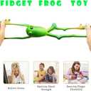3 x Decompress and Stres Frog Toys, Realistic Frog Figurines Simulation Animal Model Soft Stretchy Spoof Vent Stress Toy Frog Party Decor for Relief, Elastic Spoof to Vent Stress Party Toy