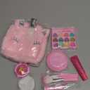 ULOVEME Kids Real Makeup Kit for Girls with Fluffy Purse - Real, Non Toxic, Washable Make Up Toy - Umicorn Toys Gift for 3 4 5 6 7 8 Years Old Girls Birthday (Pink Umicorn)