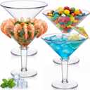 Reallnaive Giant Martini Plastic Glasses Large 48oz Acrylic Shrimp Cocktail Glasses Jumbo Cup DIY Party Table Centerpieces for A Tini Bit Older Birthday Wedding Summer Decor(4 Pcs,Clear)