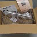 ALLZONE Corner Shower Caddy Tension Pole, 4-Tier Adjustable Shelves, Rustproof Bathroom Shower Organizer Corner for Inside Shower Storage, Tension Mounted, 56 to 113 Inch Height, Sliver (Silver)