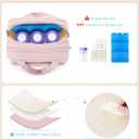 Wearable Breast Pump Bag Compatible with Momcozy and Eufy, Portable Pumping Bag with Cooler Compartment, Breast Pump Carrying Case with Drying Mat for Work, Travel and Family Use, Pink