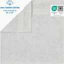Cotton Paradise 100% Cotton Turkish Towel Set, Soft Absorbent Quick Dry, 4 Piece Washcloth Set, Silver Grey