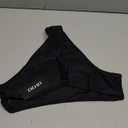 Zmart Women V Cut Cheeky Bikini Bottoms - Mid Waist High Cut Swim Bathing Suit Bottoms V Front Swimsuit (Medium, Black)