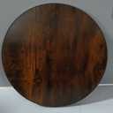 18" Extra Large Round Black Walnut Wood Ottoman Tray with Handles