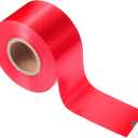 Syhood Outdoor Leaf Ribbon Floral Satin Ribbon for Crafts Aspidistra Waterproof Holiday Outdoor Decoration(2 Inch X 30 Yards,Red)