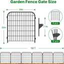 AMAGABELI 6 Panels 32 in(H) X 15 ft(L) Decorative Garden Fence Gate,No Dig Dog Fence Outdoor for Yard,Rustproof Tall Garden Fencing Animal Barrier Metal Wire Panel Border for Flower Bed,Patio