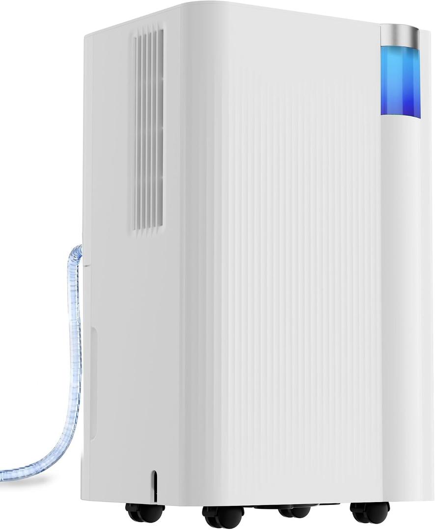 Uthfy 3000 Sq. Ft Dehumidifier for Basement, Max 38 Pint/Day Dehumidifier for Home with Drain Hose, 24H On/Off Timer, 3 Color Ambient Light, Child Lock,Auto Deforest, Quiet for Bedroom,Bathroom,Office