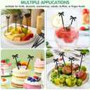 Luxshiny Black Bow Toothpicks 20 Pcs Food Picks for Appetizers Fruit Skewers Cupcake Toppers and Cocktail Decorations 4 Inch Mini Bow Food Picks for Party Entertaining