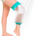 Waterproof Leg Cast Cover for Showering, Reusable Shower Sleeve for Knee After Surgery, Watertight Non-Slip Adult Fracture Protector Bag, Water Proof Medical Covers for Thigh/Joint/Wound/Bandages