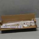 White Magnetic Curtain Rod for Door: Magnet Curtain Rod for Classroom Whiteboard, Small Adjustable Magnetic Towel Bar, Tool-Free French Magnet Pole with Leather Protective Cover, 2 Pack 16-28"