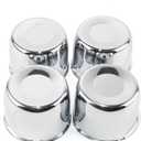 RTrhinotuning 4 PCS 4.9in Stainless Steels Wheel Center Caps for 4.92in / 125mm Trailer Truck Rim Center Hole, Chrome Push Through Hub Caps 3.66in High